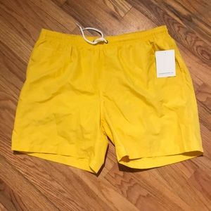 NWT Trunks Beachwear Men’s Yellow Swim Trunks